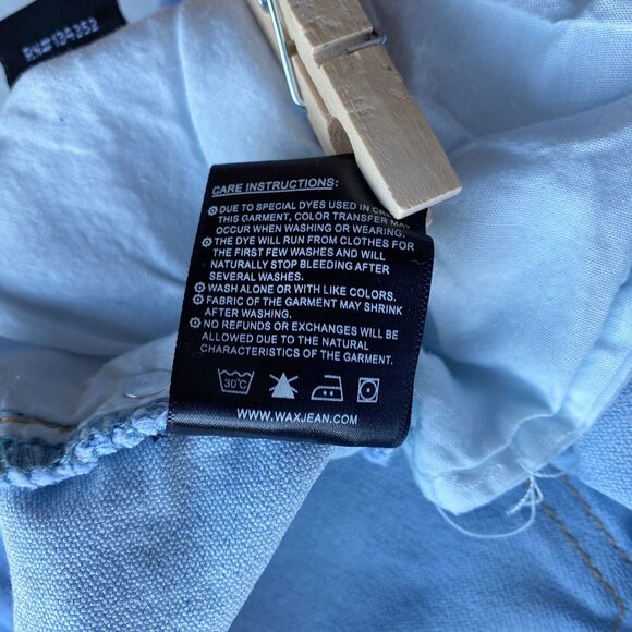 Wax Jeans Womens Size 13 Blue Skinny Cut Light Wash Stretch 31” Inseam - Picture 8 of 13